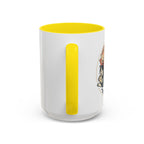 Cat Jester Accent Coffee Mug – Whimsical Vintage Cat Illustration (11/15oz)