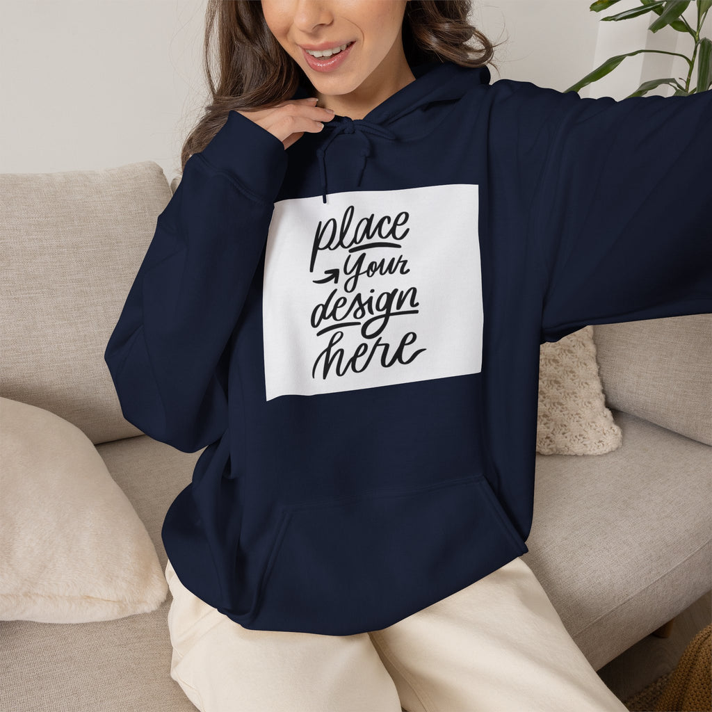 Classic Hoodie with Centered Design – 'Place Your Design Here'