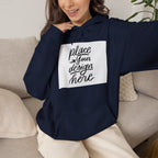 Classic Hoodie with Centered Design – 'Place Your Design Here'