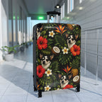 Tropical chihuahua Suitcase — Floral Pineapple Coconut Carry-On Luggage