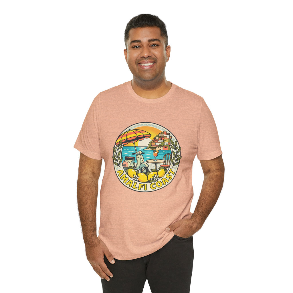 Amalfi Coast Vintage Travel Tee — Scenic Lemon & Vespa Graphic