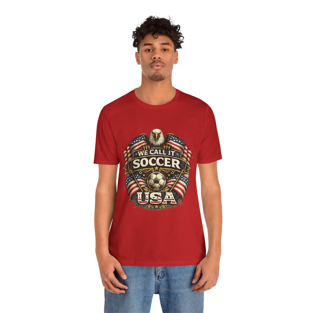We Call It Soccer USA T-Shirt – Patriotic Eagle Soccer Tee