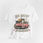 Go Paw Yourself Cat Tee – Cute Retro Cats in Convertible T‑Shirt