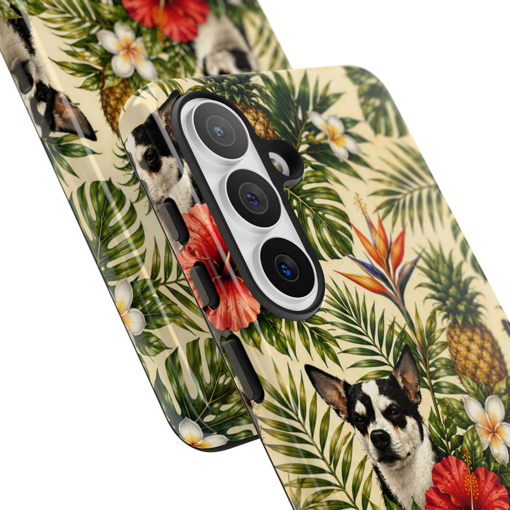 Tropical chihuahua Phone Case — Floral Pineapple Protective Tough Case