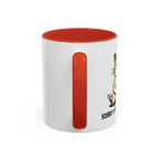 Cat Lover Coffee Mug – Cute Cat Illustration ‘Coffee’ Accent Ceramic Mug (11/15oz)