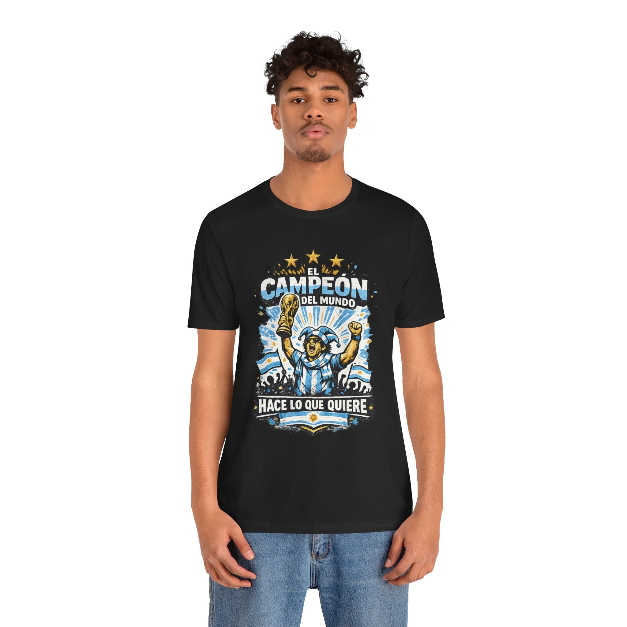 T-Shirt — 'El Campeón del Mundo: Hace Lo Que Quiere' Soccer Champion Tee
