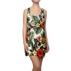 Tropical Chihuahua Racerback Dress — Hawaiian Floral Pineapple & Coconut Print
