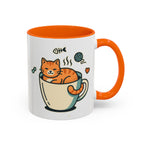 Cat in Cup Coffee Mug — Cute Cat Lover Accent Mug (11/15oz)