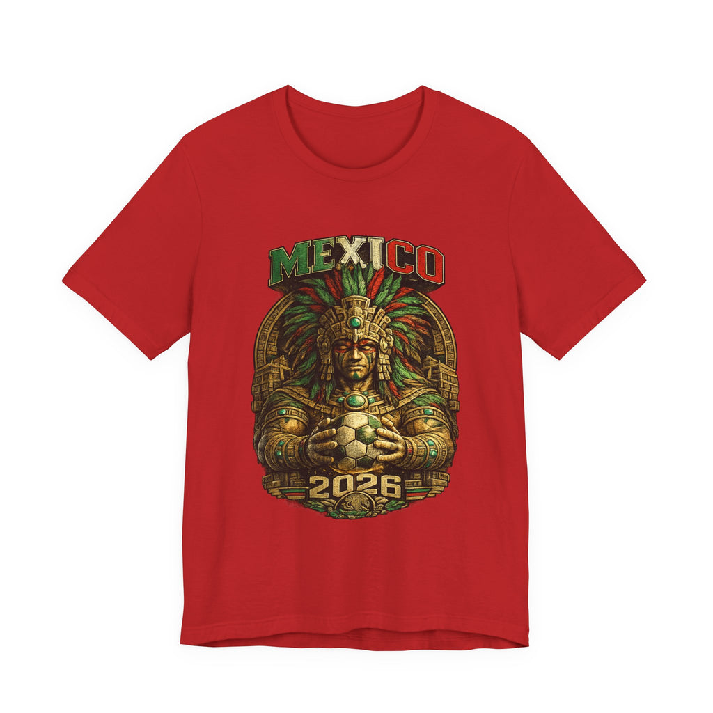 Mexico 2026 Aztec Warrior T-Shirt — Vintage Mexican Pride Soccer World Cup Tee