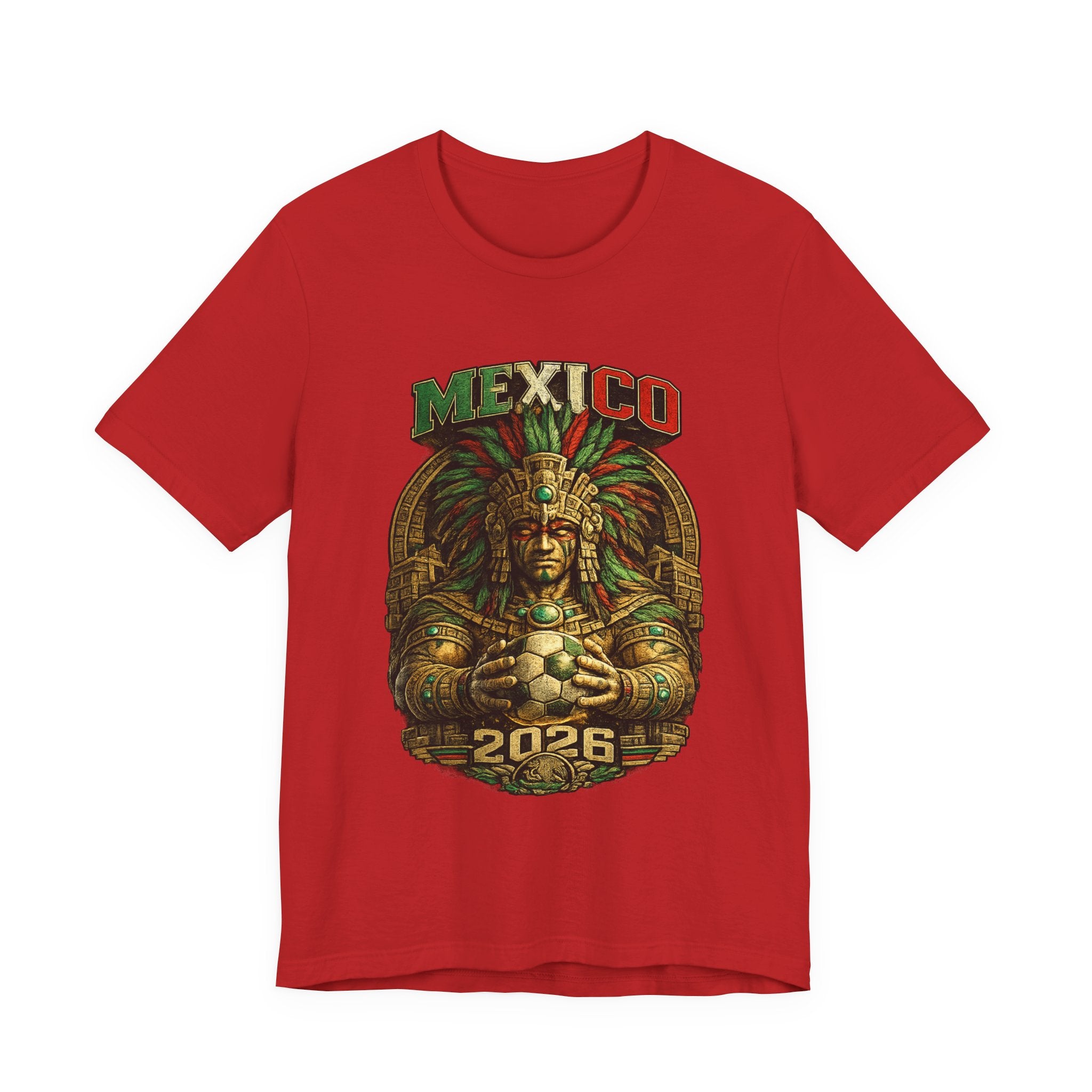 Mexico 2026 Aztec Warrior T-Shirt — Vintage Mexican Pride Soccer World Cup Tee