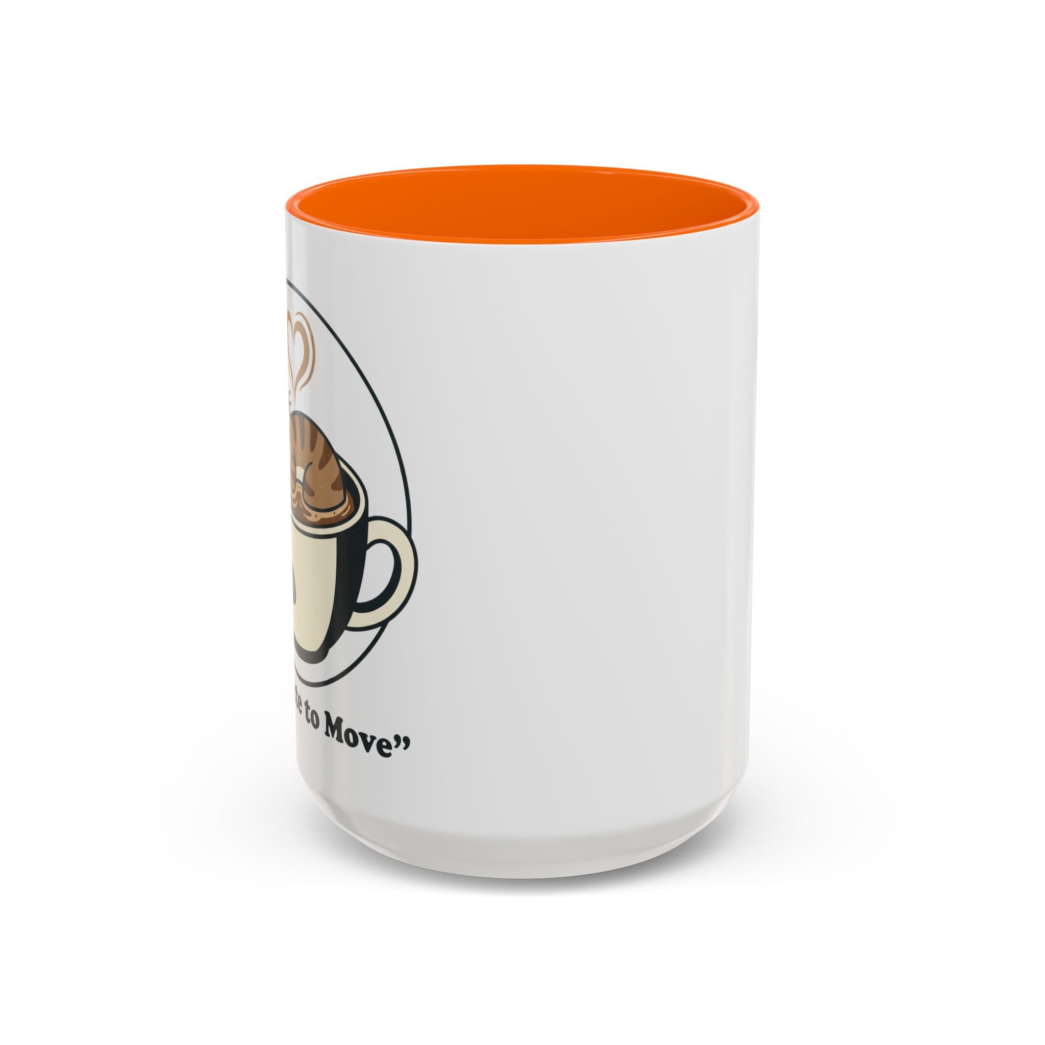 Latte Cat Coffee Mug – "Don't Wake Me, I'll Move" Cute Cat Latte Art Ceramic Accent Mug