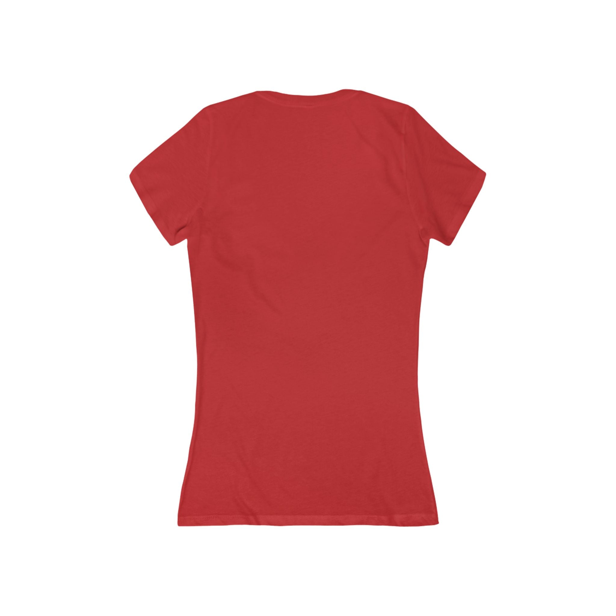 Custom Women's Deep V-Neck Tee — Slim Jersey Short Sleeve