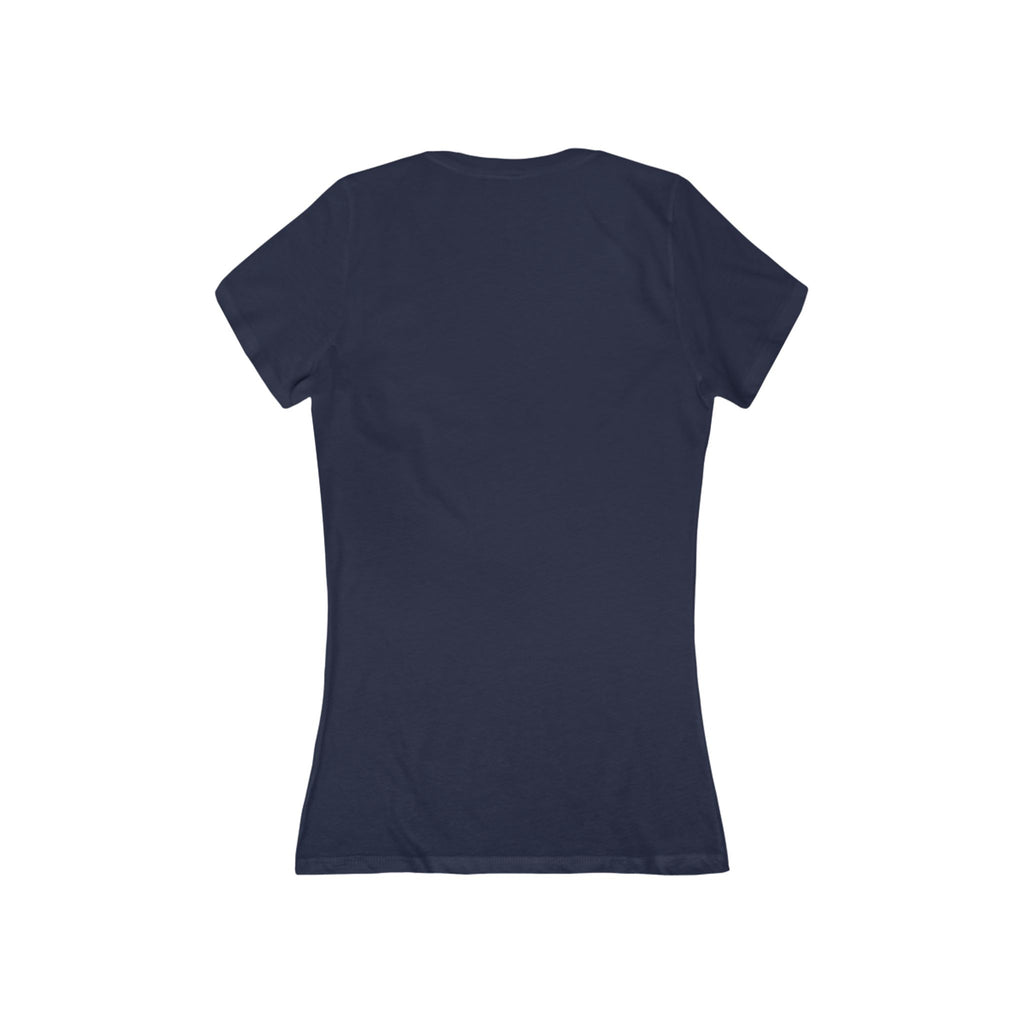 Custom Women's Deep V-Neck Tee — Slim Jersey Short Sleeve