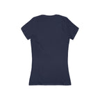 Custom Women's Deep V-Neck Tee — Slim Jersey Short Sleeve