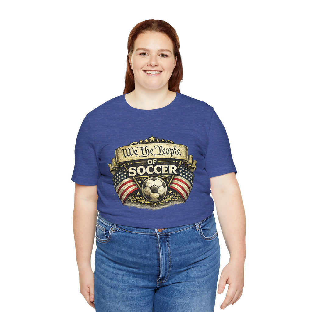 We The People of Soccer T-Shirt — American Flag Vintage Soccer Tee