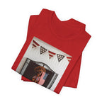 Patriotic Dog T-Shirt - Photo Print with American Flag Bunting