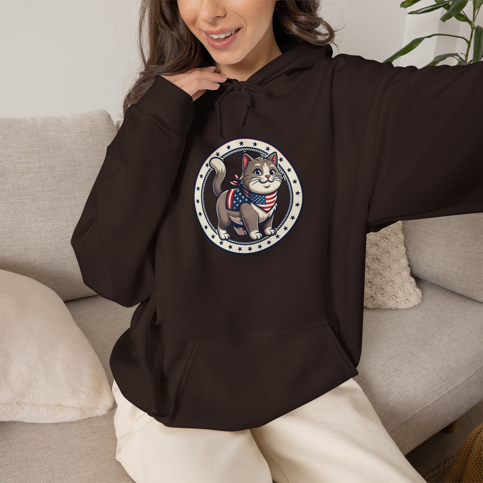 Patriotic Cat Hoodie