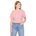 Nature Sunset Mountain Back Design T-Shirt — Scenic River & Pine Forest Graphic Tee