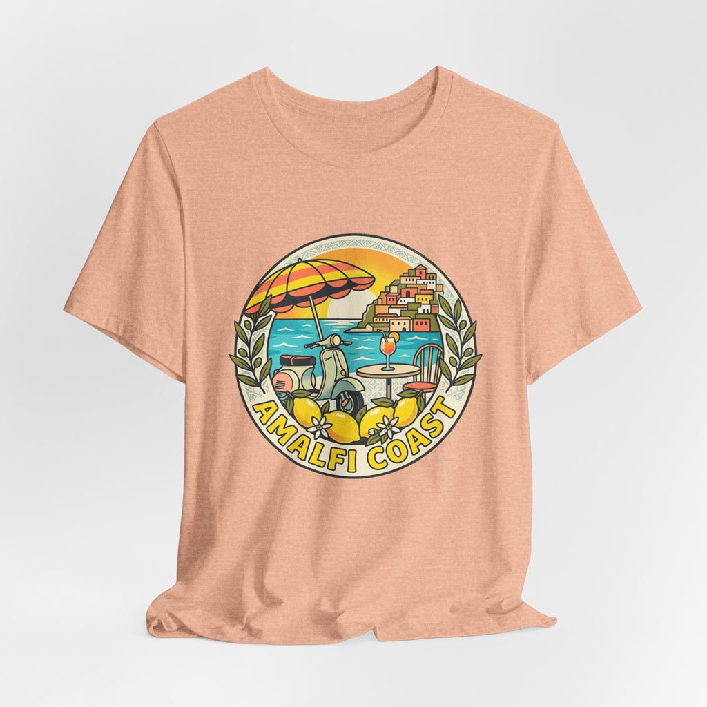 Amalfi Coast Vintage Travel Tee — Scenic Lemon & Vespa Graphic