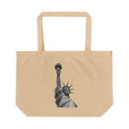 Statue of Liberty Large Eco Tote – Vintage NYC Landmark Canvas Beach & Shopping Bag