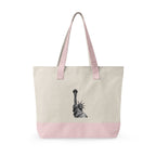 Statue of Liberty Canvas Tote — Zippered Eco Travel Bag
