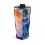 20oz Abstract Swirl Tumbler – Marbleized Sunset & Ocean Travel Cup