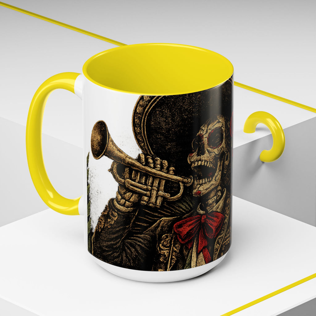 Day of the Dead Soccer Skull Accent Mug — 11/15oz