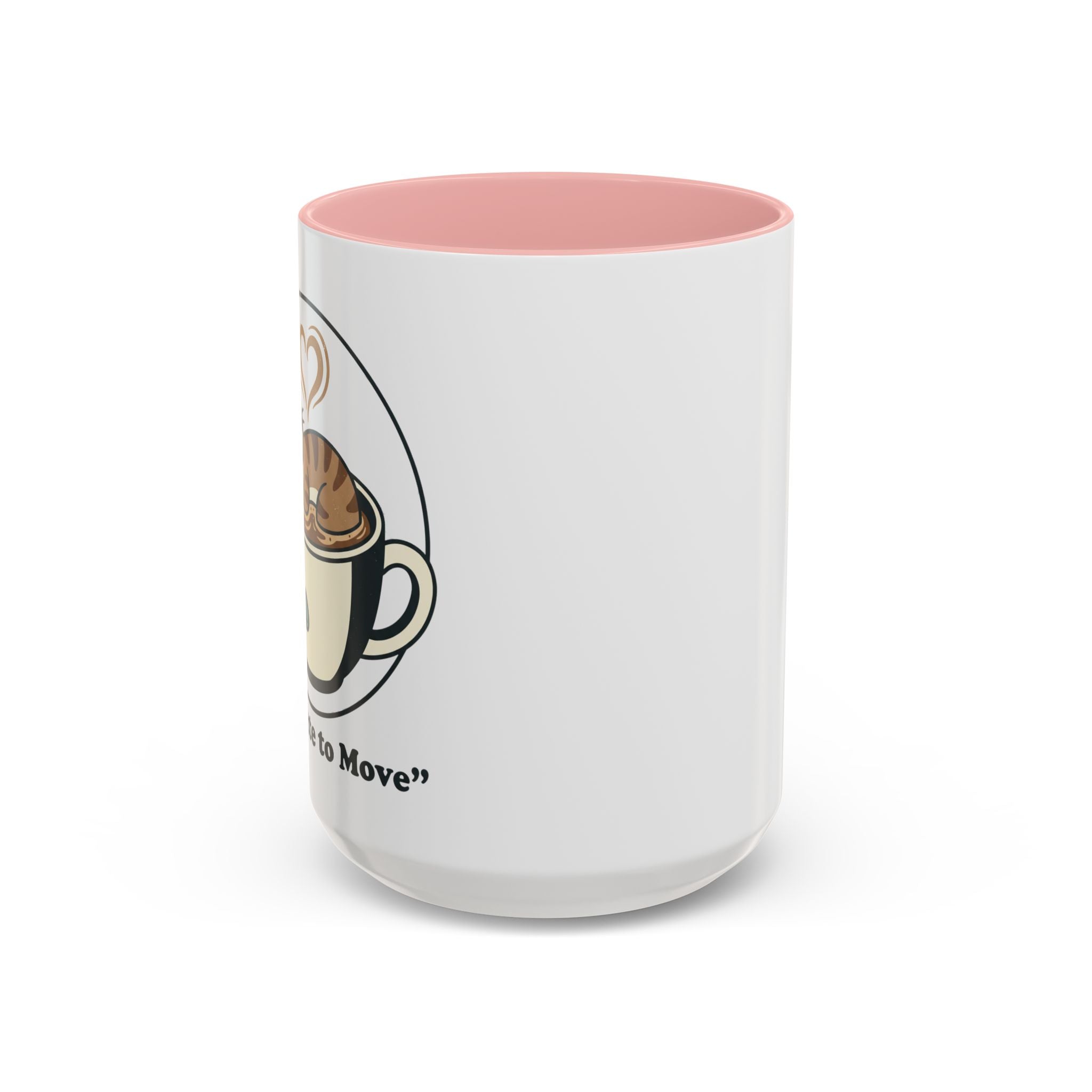Latte Cat Coffee Mug – "Don't Wake Me, I'll Move" Cute Cat Latte Art Ceramic Accent Mug