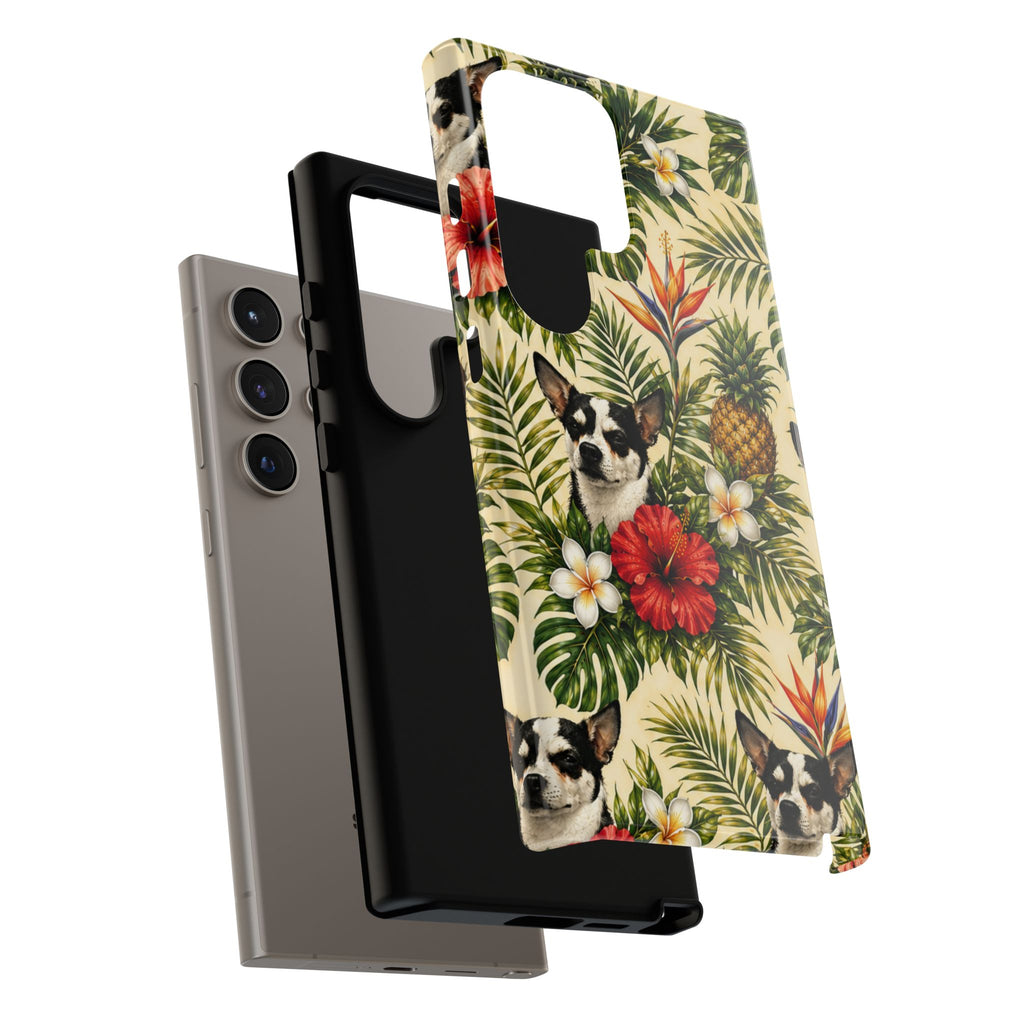 Tropical chihuahua Phone Case — Floral Pineapple Protective Tough Case