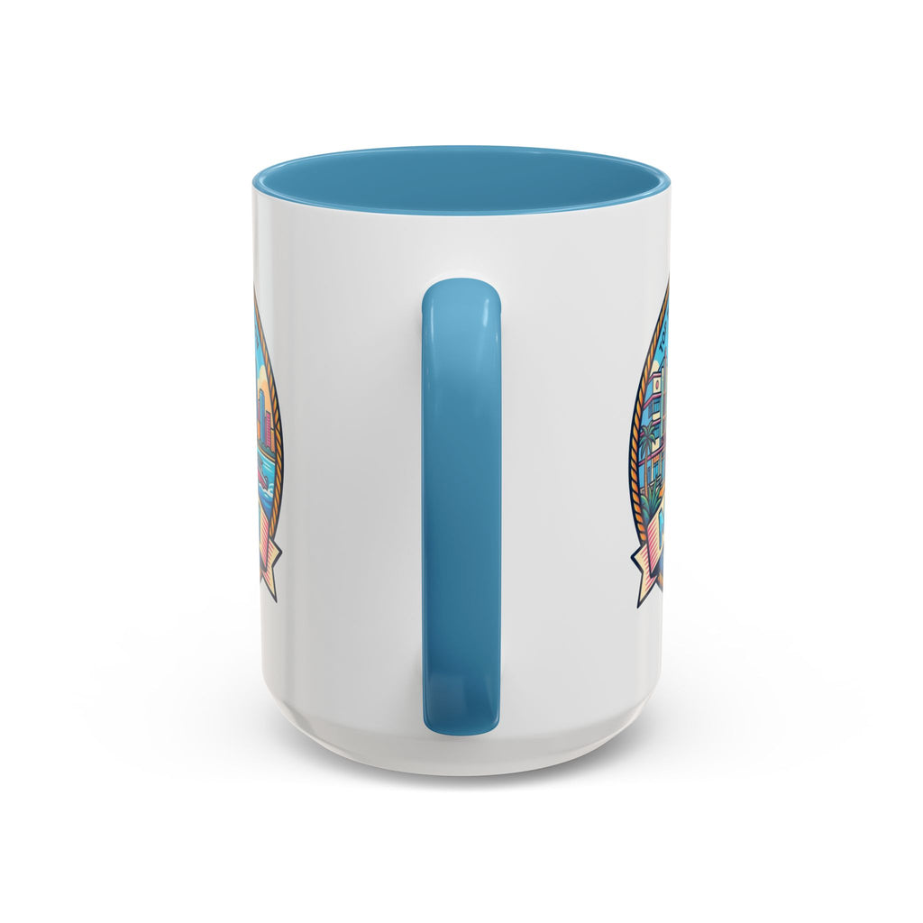 Miami Vintage Travel Accent Coffee Mug – 'Miami' Scenic Beach & Skyline Design (11/15oz)
