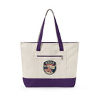 250th Anniversary American Flag Canvas Tote Bag — Zippered Patriotic Tote