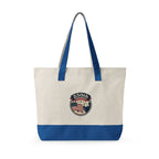 250th Anniversary American Flag Canvas Tote Bag — Zippered Patriotic Tote