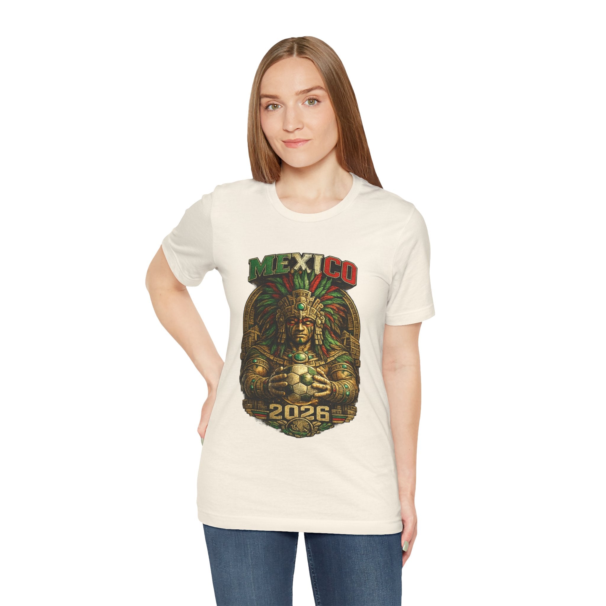 Mexico 2026 Aztec Warrior T-Shirt — Vintage Mexican Pride Soccer World Cup Tee