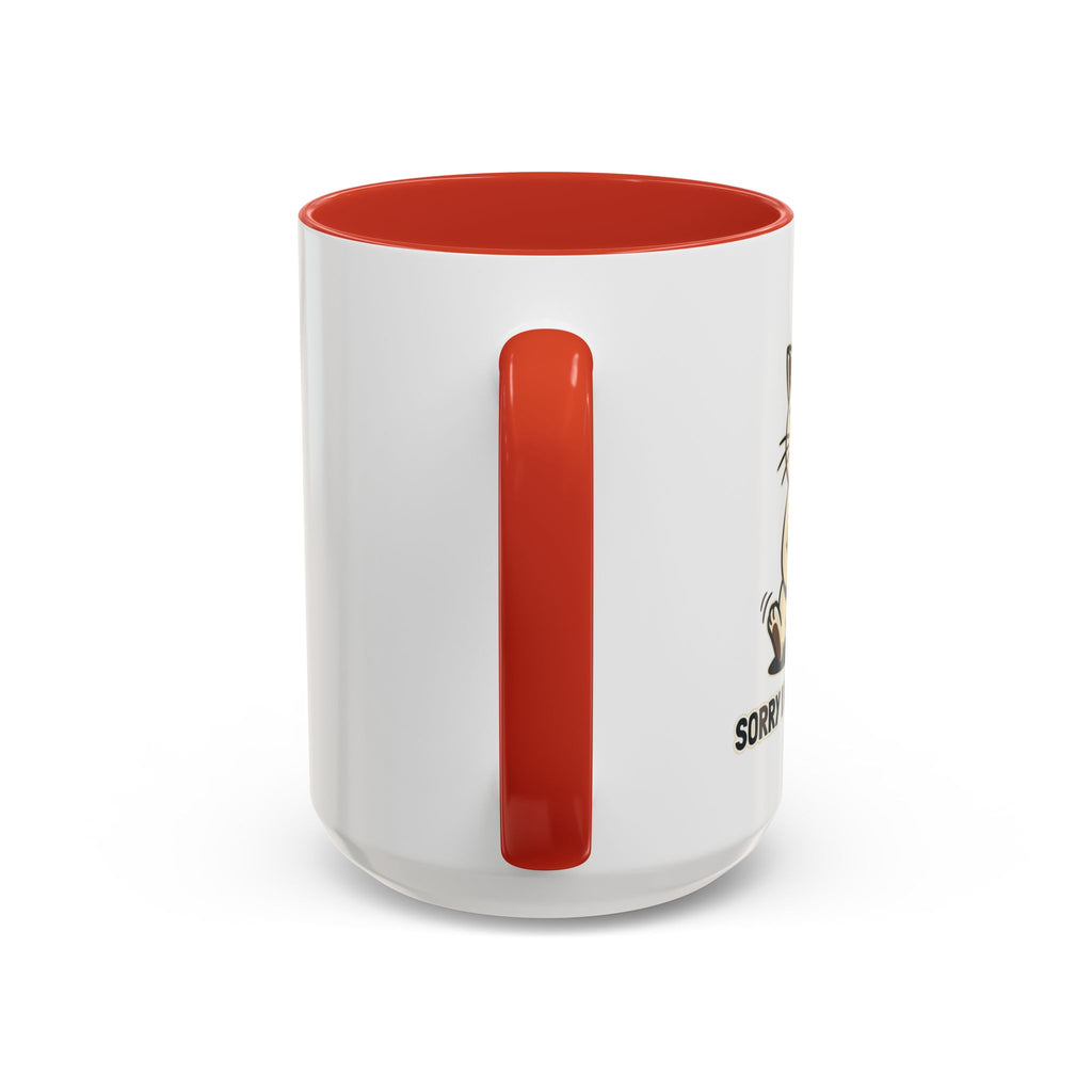 Cat Lover Coffee Mug – Cute Cat Illustration ‘Coffee’ Accent Ceramic Mug (11/15oz)