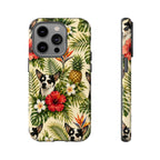 Tropical chihuahua Phone Case — Floral Pineapple Protective Tough Case
