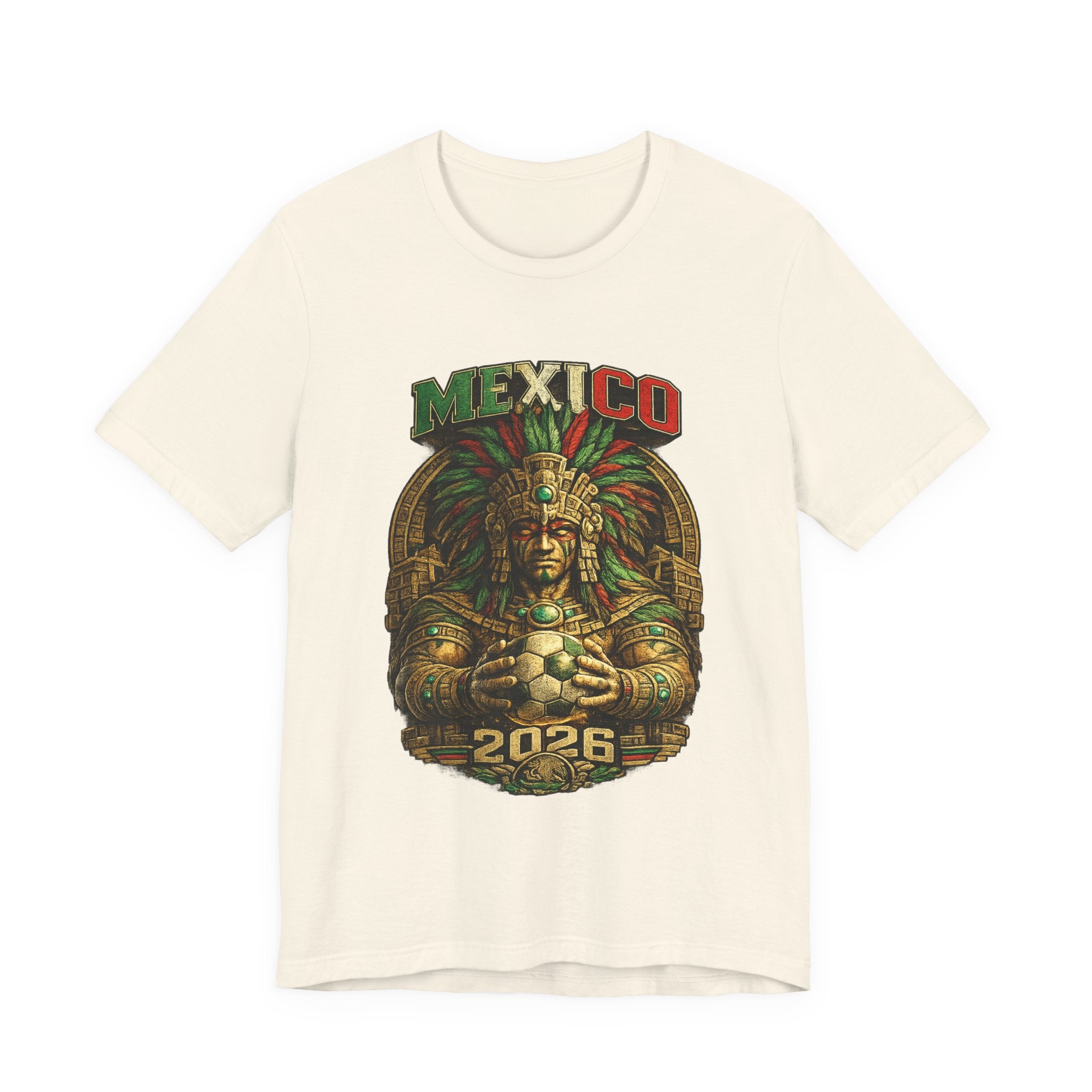 Mexico 2026 Aztec Warrior T-Shirt — Vintage Mexican Pride Soccer World Cup Tee