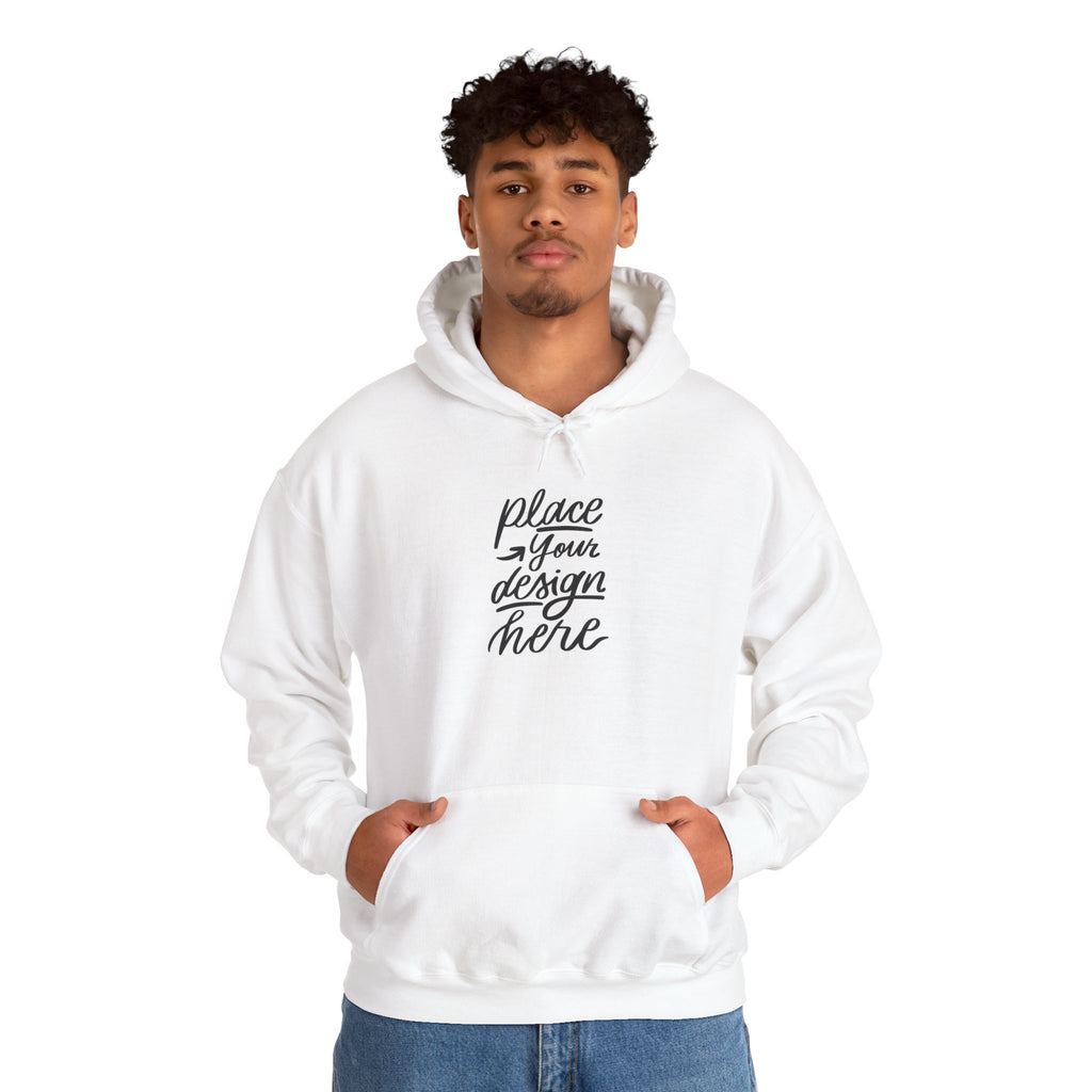 Classic Hoodie with Centered Design – 'Place Your Design Here'