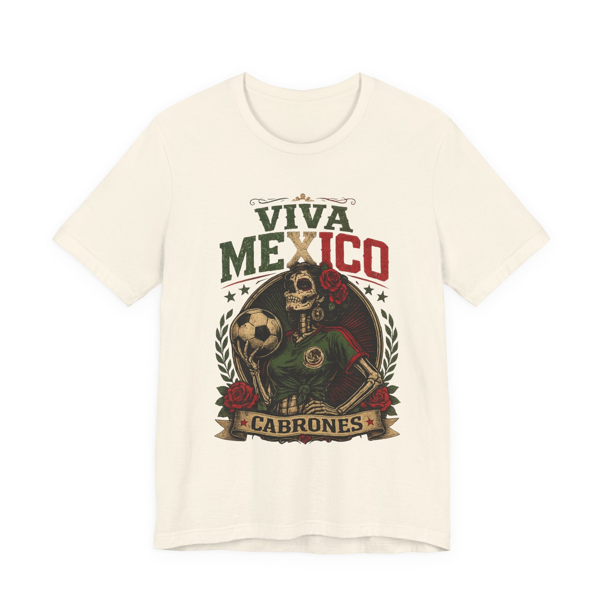 Mexico Catrina Skull T‑Shirt — Day of the Dead Mexican Soccer Tee