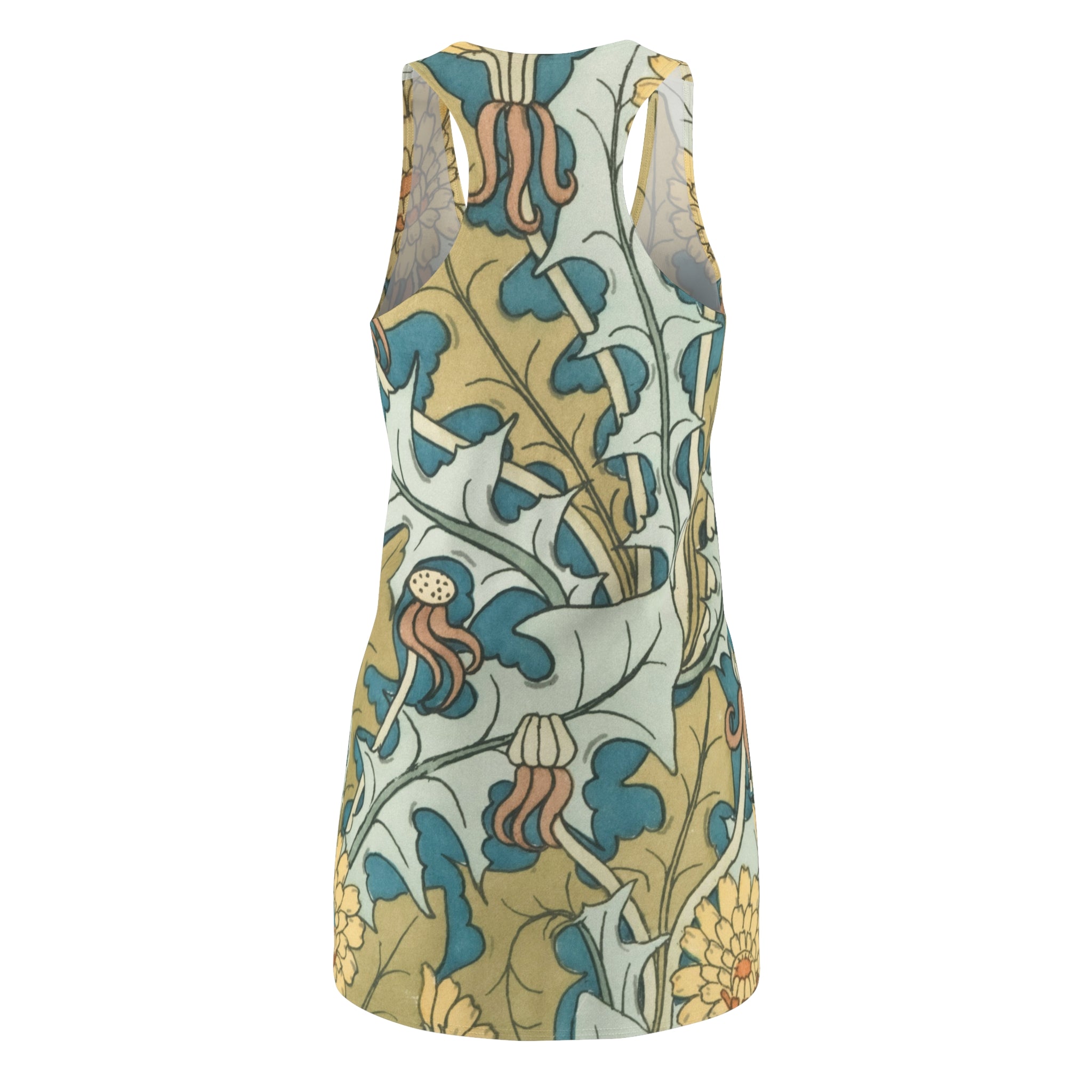 Floral Vintage Art Nouveau Racerback Dress — All-Over Print
