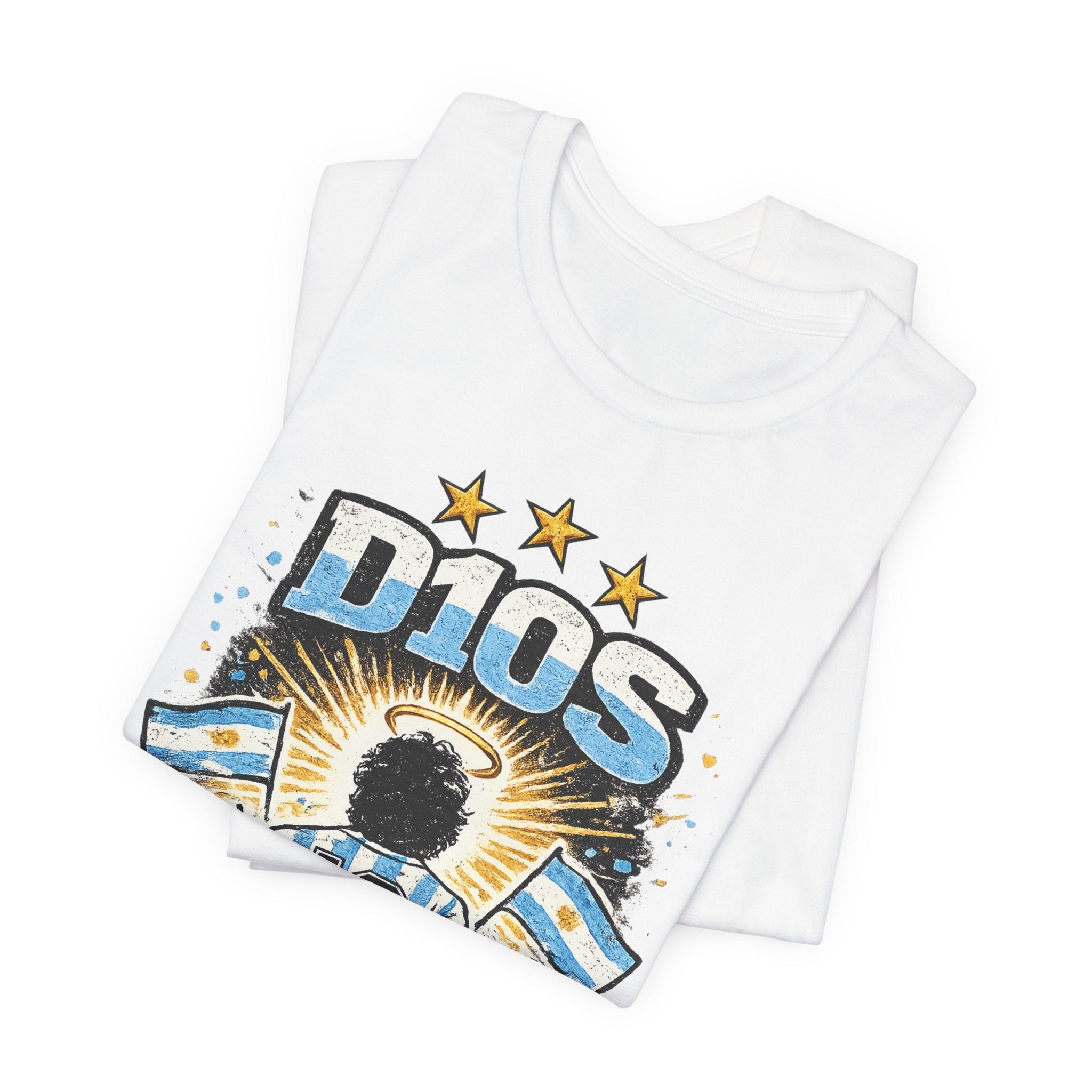 Dios 10 Argentina Soccer Tee — Maradona Tribute Football Shirt