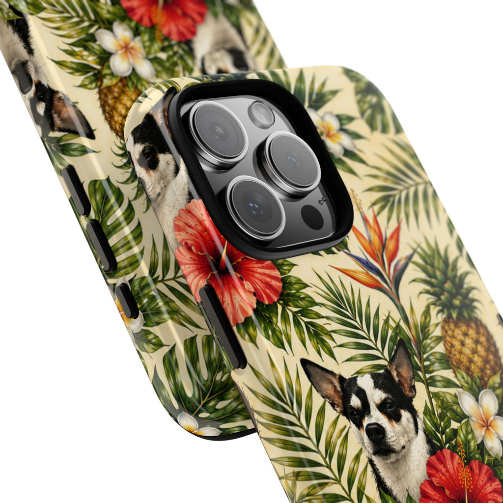 Tropical chihuahua Phone Case — Floral Pineapple Protective Tough Case