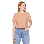 Nature Sunset Mountain Back Design T-Shirt — Scenic River & Pine Forest Graphic Tee