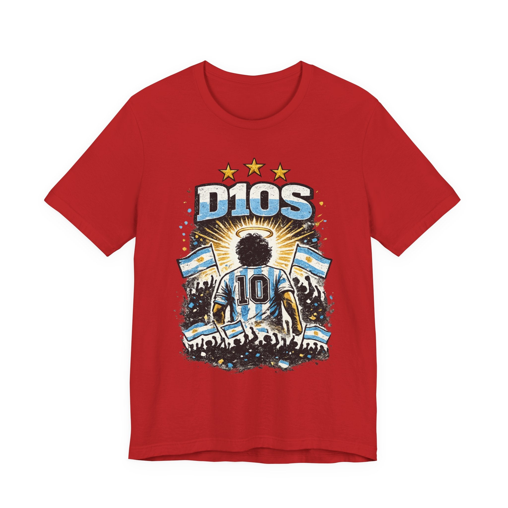 Dios 10 Argentina Soccer Tee — Maradona Tribute Football Shirt