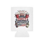 Party Like a Patriot Can Cooler — 4th of July Patriotic Beer Koozie