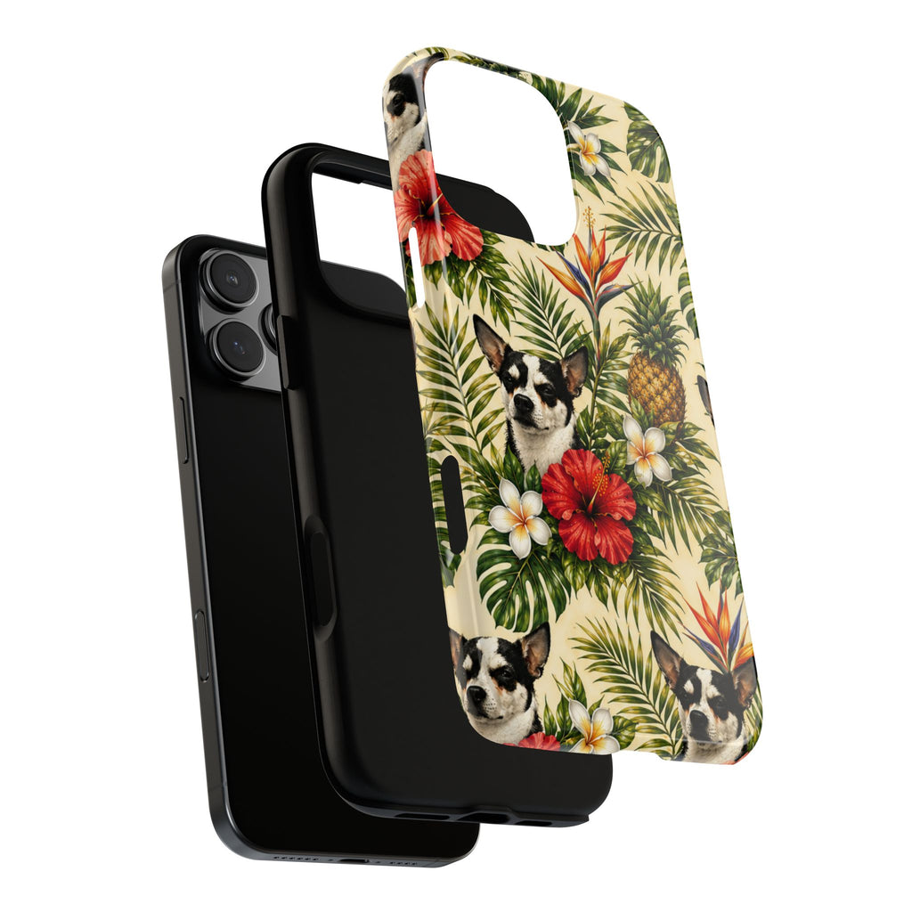 Tropical chihuahua Phone Case — Floral Pineapple Protective Tough Case