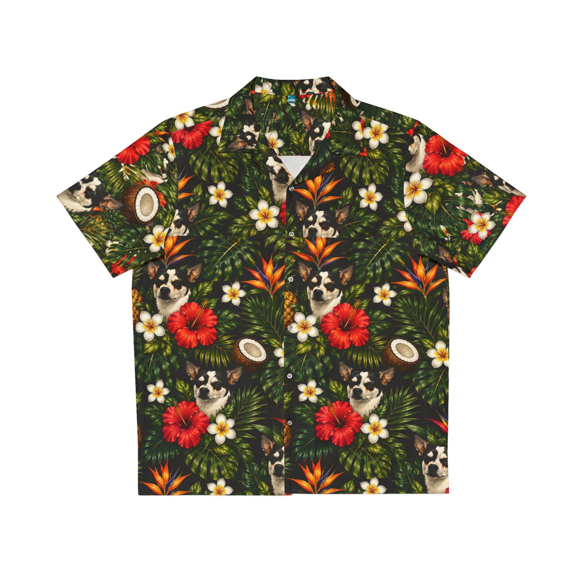Chihuahua Floral Hawaiian Shirt — Tropical Dog Print Aloha Shirt