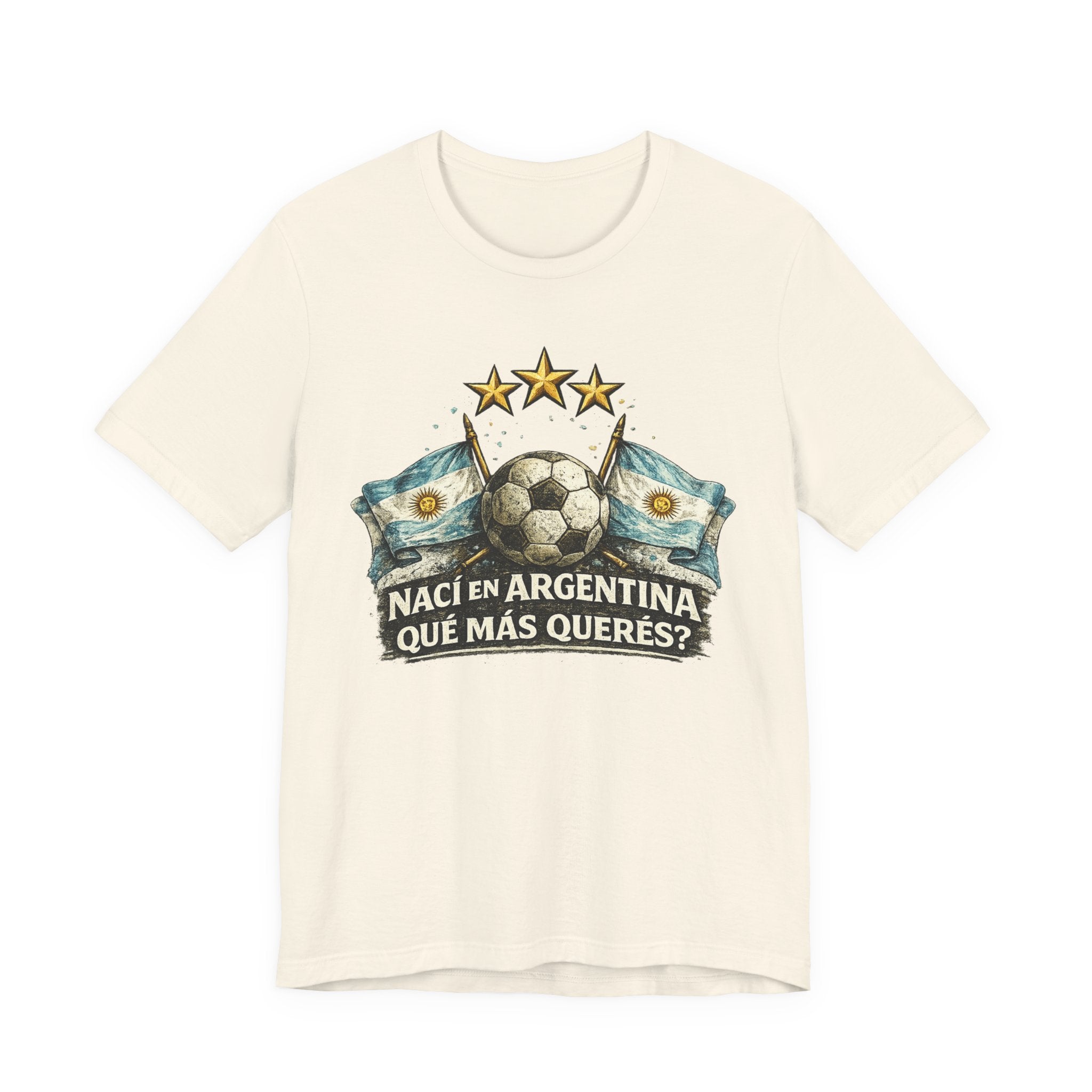 Argentina Soccer T-Shirt — "Nací en Argentina, ¿Qué más querés?" Vintage Football Tee