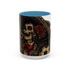 Day of the Dead Soccer Skull Accent Mug — 11/15oz