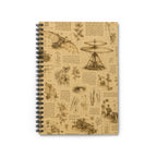 Vintage Leonardo Da Vinci Sketches Spiral Notebook – Ruled Journal