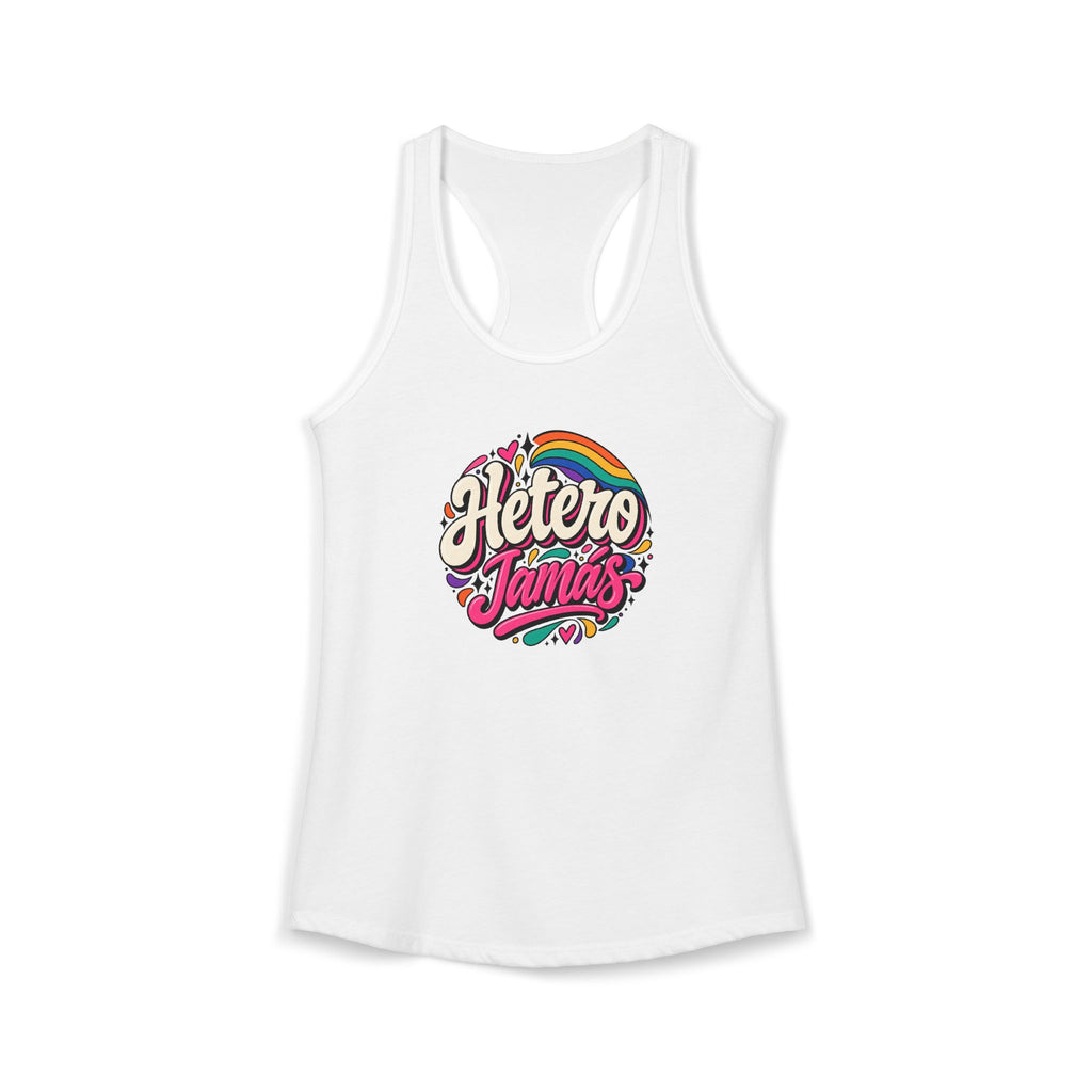 Women's Ideal Racerback Tank - "Hetero Jamás"